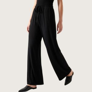 Plain Ladies Plazo Pant - Black