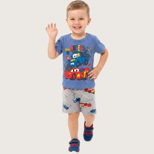 Racers Boys Shorts Set - Blue Grey