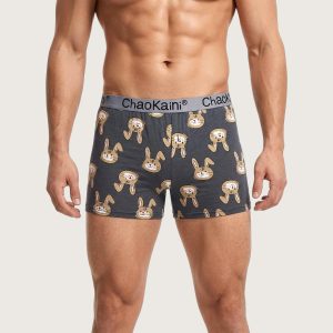 Teddy Face Men's Boxer (XXL) - Grey