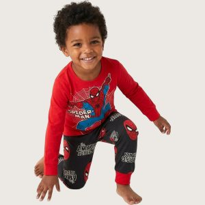 Spiderman Boys Full Sleeves Pajama Set KHAFIF - Red Black
