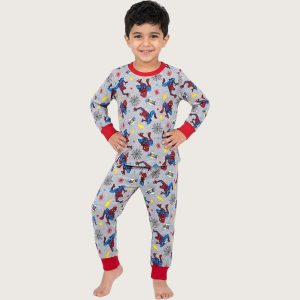 Spiderman Boys Full Sleeves Pajama Set MCHAKKY - Grey