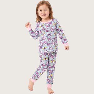 Angel Girls Full Sleeves Pajama Set KHAFIF - Grey