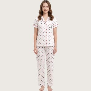 VS Love Ladies Pajama Set - White