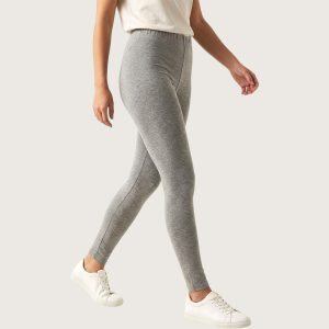 Plain Ladies Leggings - Light Grey