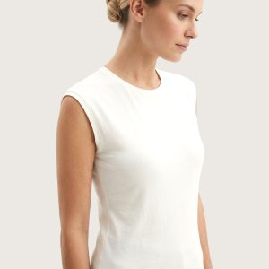 Plain Ladies Body T-Shirt Sleeveless - Off White