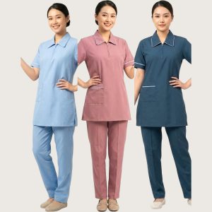 Half Chain Uniforms Maid Kreb Punjabi يونيفورم كريب - Blue Pink Sky Blue