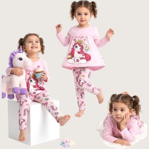 Pony Dream Girls Full Sleeves Pajama Set KHAFIF - Pink
