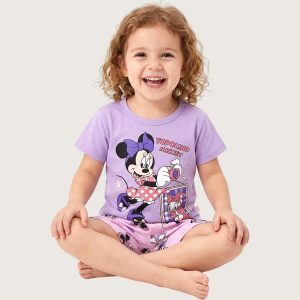 Topolino Mickey Girls Shorts Set - Purple
