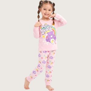 Care Bears Girls Full Sleeves Pajama Set KHAFIF - Pink