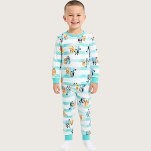 Bluey Boys Full Sleeves Pajama Set MCHAKKY - Light Blue