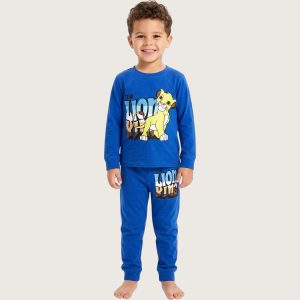 Lion King Boys Full Sleeves Pajama Set KHAFIF - Blue