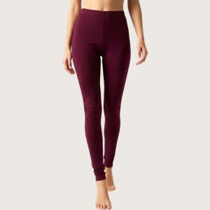 Plain Ladies Leggings - Maroon