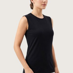 Plain Ladies Body T-Shirt Sleeveless - Black