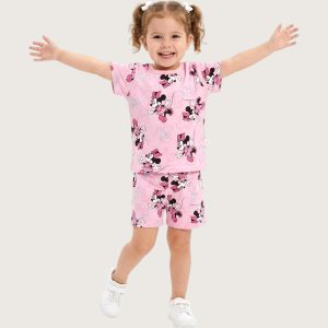 Yeah Minnie Girls Shorts Set - Pink