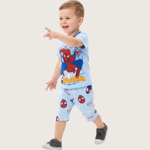 The Amazing Spiderman Boys Bermuda Set - Blue