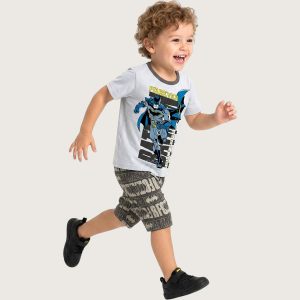 Forever Batman Boys Bermuda Set - Grey