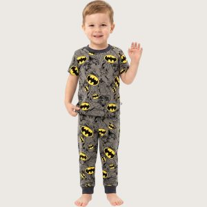 Batman Boys Half Sleeves Pajama Set - Grey
