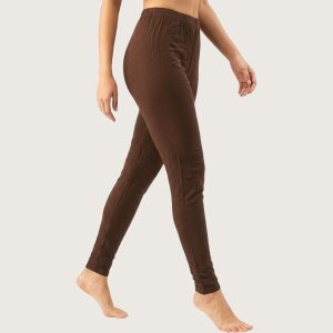 Plain Ladies Leggings - Coffee Brown