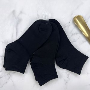 Plain Adult Socks Ankle Cut - Black