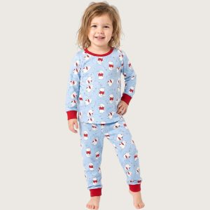 Winnie Girls Full Sleeves Pajama Set MCHAKKY - Sky Blue