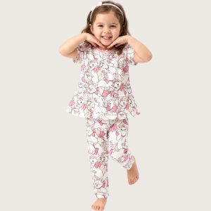 All Marie Girls Half Sleeves Pajama Set - Pink