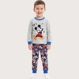 Mickey Music Boys Full Sleeves Pajama Set KHAFIF - Grey