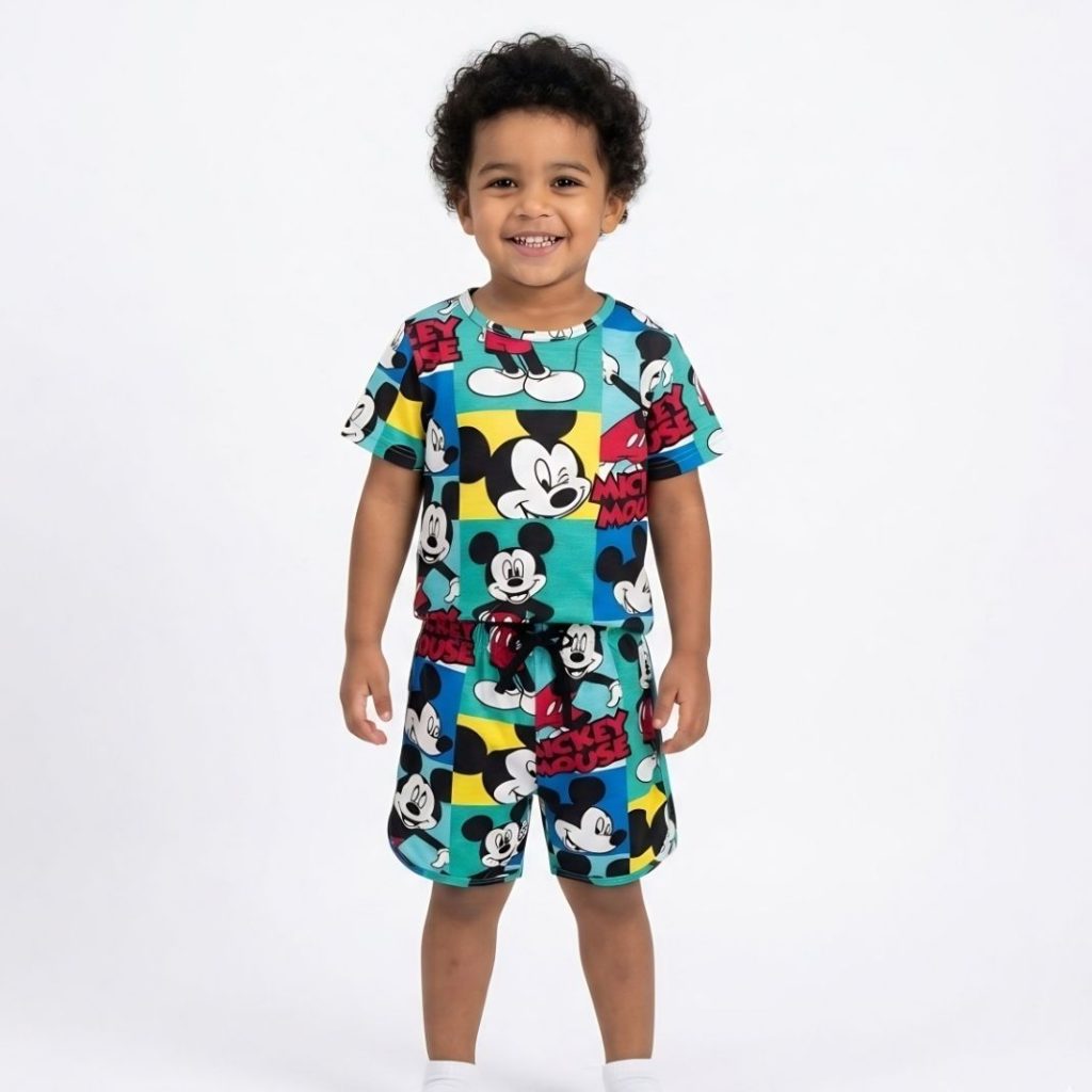 Mickey Mouse Square Boys Shorts Set - Mutlicolor