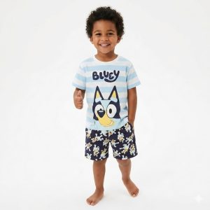 Bluey Zara boys short set - Blue