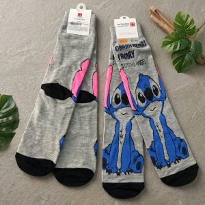 Stitch Adult Socks 1 Set (LONG) - Grey