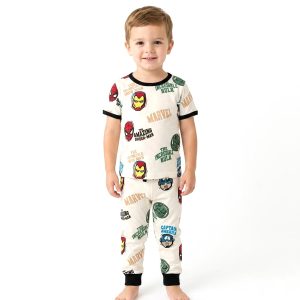 Marvel Boys Half Sleeves Pajama Set - White