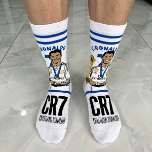 CR7 Adult Socks 1 Set (LONG) - White