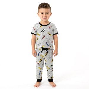 Superhero Boys Half Sleeves Pajama Set - Grey