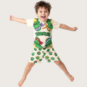 Turtles Boys Shorts Set MCHAKKY - Cream