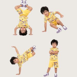 Tom & Jerry Boys Shorts Set - Yellow