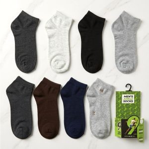 Plain Adult Socks 9 Pcs Set ANKLE CUT - Multicolor