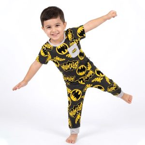 Batman Boys Half Sleeves Pajama Set - Dark Grey