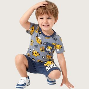 Simba Boys Shorts Set - Grey Blue