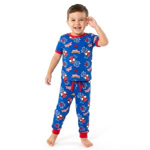 Spidey Face Boys Half Sleeves Pajama Set - Blue