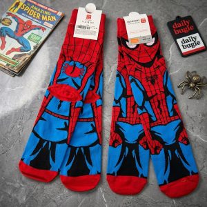 Spiderman Adult Socks 1 Set (LONG) - Red Blue