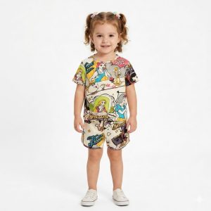 Dream Girl Girls Shorts Set - Multicolor