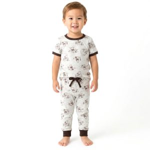 Winnie Boys Half Sleeves Pajama Set - Grey