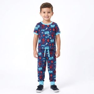 Spiderman Boys Half Sleeves Pajama Set - Midnight Blue