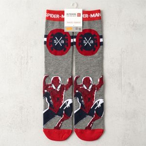 Spiderman Adult Socks 1 Set (LONG) - Grey