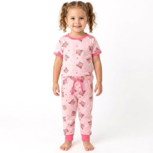Barbie Only Girls Half Sleeves Pajama Set - Pink