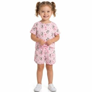 Lovely character Girls Shorts Set - Pink