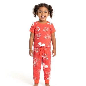 Angry Mood Girls Half Sleeves Pajama Set - Orange