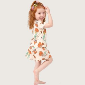 Mermaid Girls Shorts Set - Brown