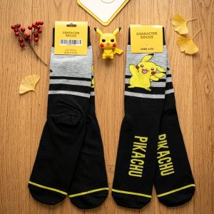 Pikachu Adult Socks 1 Set (LONG) - Black