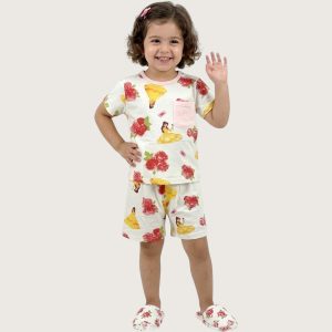 Happy Princess Girls Shorts Set - White