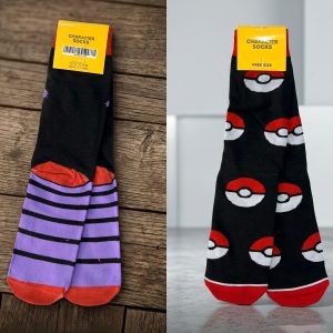Pokémon Ball Adult Socks 1 Set (LONG) - Black